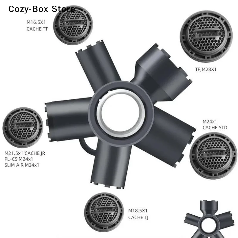 

[ZY]1Pcs Faucet Aerator Key 10 In 1 ABS Faucet Aerator Removal Tool For Threaded Aerator/Aerator With Housing Cut Edge&Round[ZY]