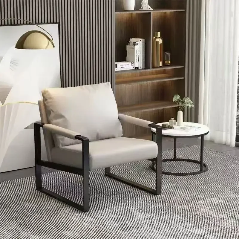 Light luxury designer single sofa chair B & B hotel leisure exhibition hall commercial negotiation reception sofa chair