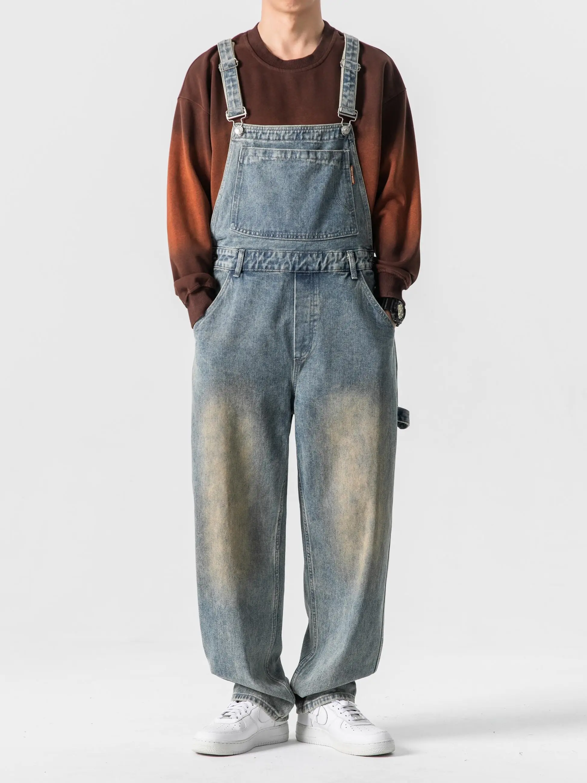 

WHSDDY3 Осенние новые прямые повседневные брюки в рабочем стиле, винтажные джинсы для пар, свободный крой, удобные, дышащие, из денима