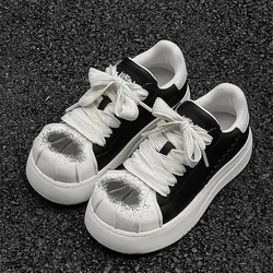 Unisex Sneakers Women Shoes for Men Tennis Vintage Y2K Quality Dirty Leather Punk Skateboard Shoes Couple Sports Casual Shoes