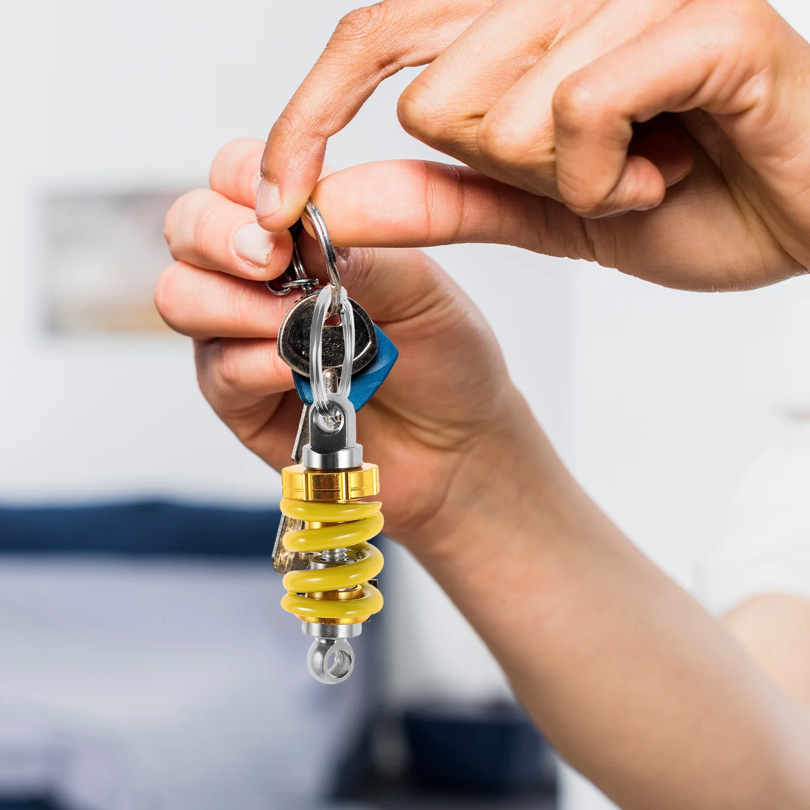 سلسلة مفاتيح ممتصة للصدمات: واقي مفتاح الدراجة النارية من سبائك الألومنيوم مع تصميم تخميد الاهتزاز للدراجات الجبلية Atv Dirt Bike #2