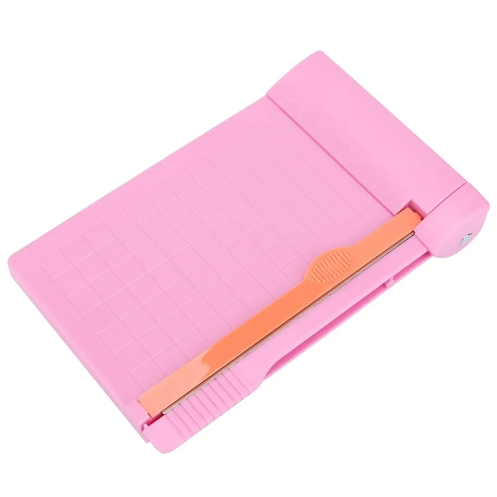 

A6 Size Paper Cutter 4 * 6-inch Panel Scale Multi Function Guillotine Paper Cutter Pink Precision Cutting Mini Paper Cutter