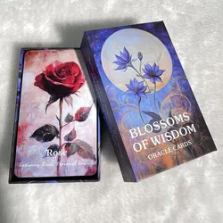 Blossoms Of Wisdom Oracle Cards, Flowers Tarot Cards, Find Balance, 56-Cards With PDF Guidebook, Beautiful Oracle Deck, 12x7cm