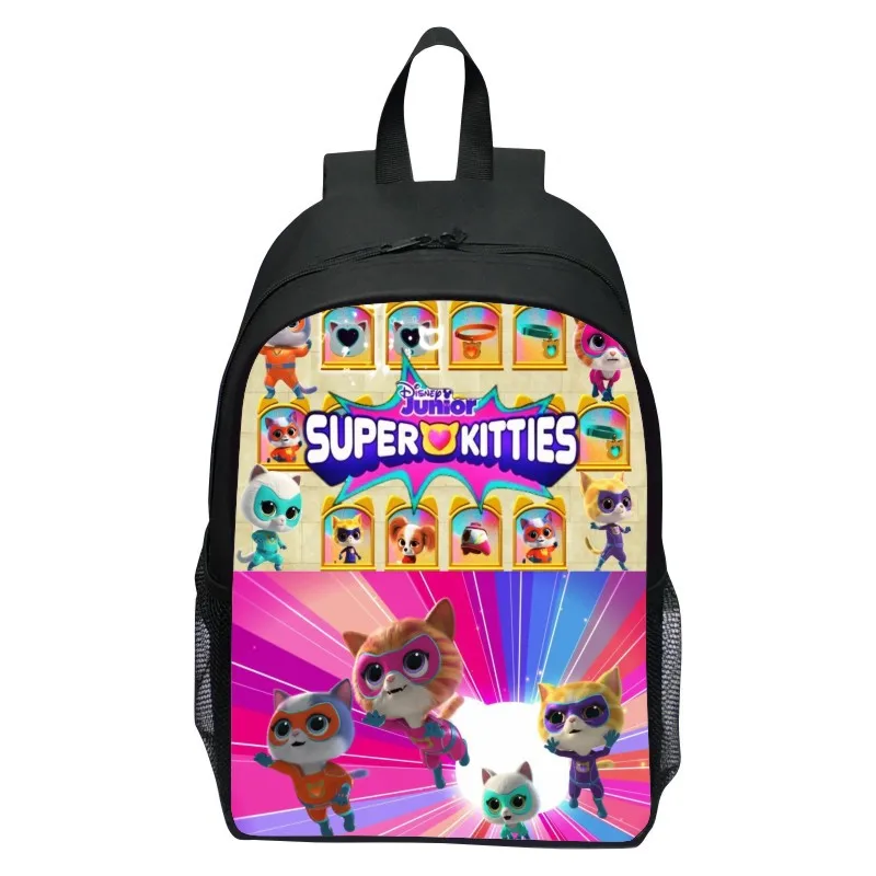 Ransel anak-anak 16 inci, SuperKitties, ransel sekolah dasar dan menengah, ransel TK untuk anak laki-laki dan perempuan