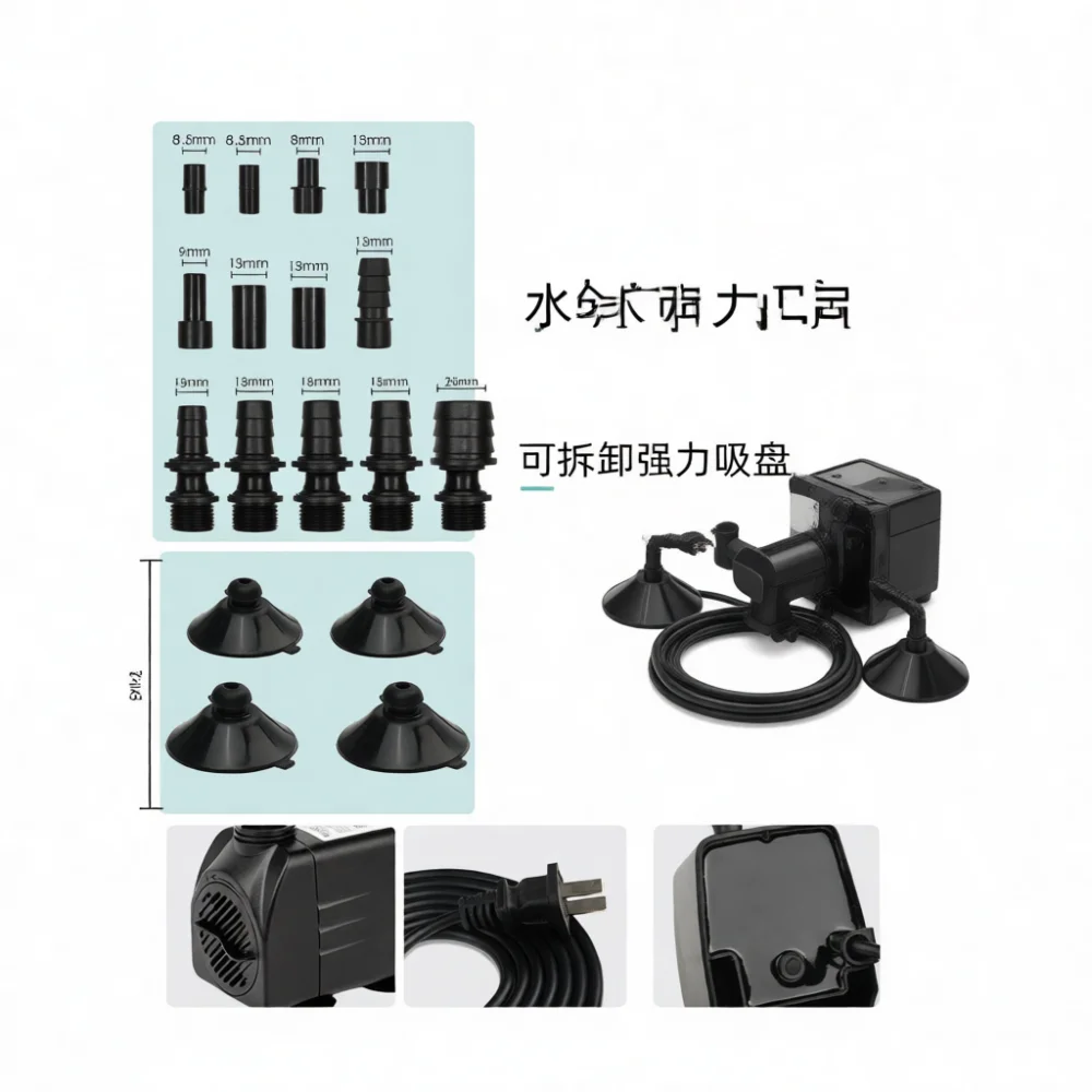 Pompe de filtration submersible pour aquarium, système de circulation d'eau silencieux pour aquarium, machine de fontaine, petit accessoire à économie d'énergie