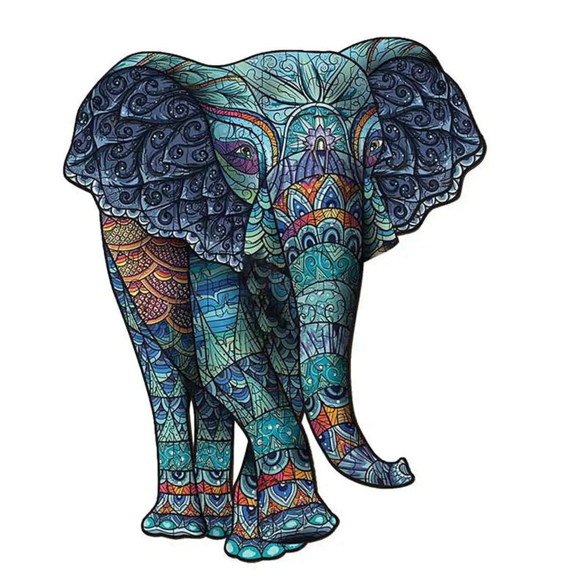 

Unique Elephant Children's Wooden Puzzles Adult Decompression Toys Wood Irregular Animal Decorate Home Puzzles Christmas Gifts.
