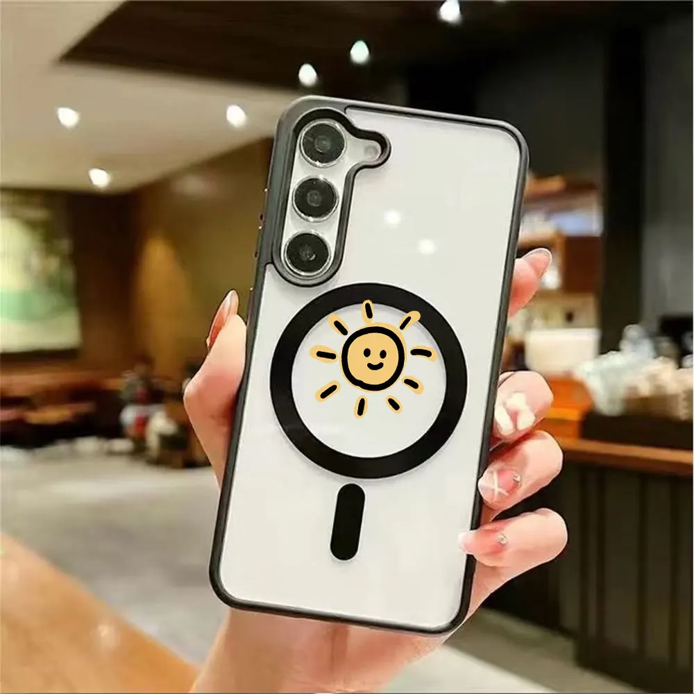 Pretty Lovely Cartoon Magnetic Wireless Charging Phone Case For Samsung Galaxy S26 S25 S24 S23 S22 Ultra Plus FE Anti-Drop Cover - view 6