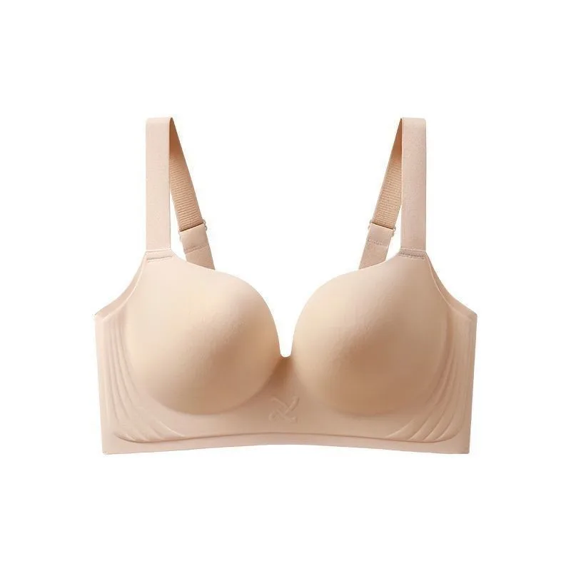 

Push Up Bra Woman gathering Seamless Breathable Thin Intimates Lingerie Ladies Wire Free Adjustable Shoulder Strap Bralettes