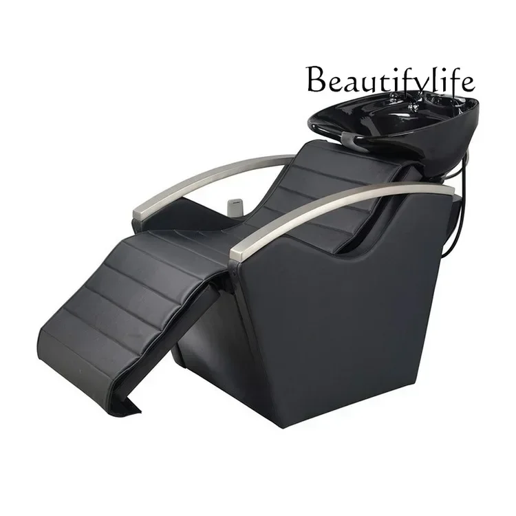 Simple massage shampoo bed barber shop multi-function electric lift beauty salon half lying down