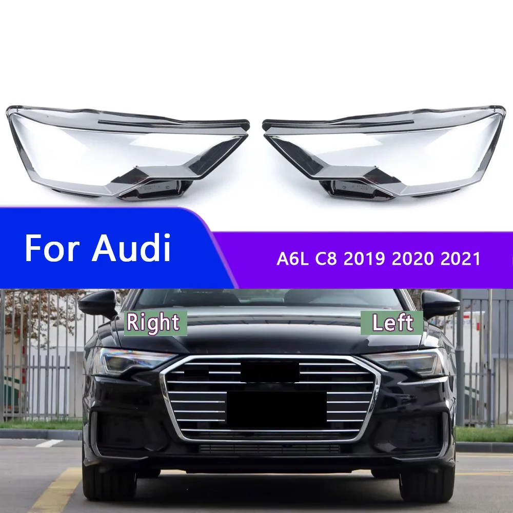 

Для Audi A6L C8 2019 2020 2021: Прозрачная крышка фары, корпус фары, линза, замена оригинального плафона, плексиглас