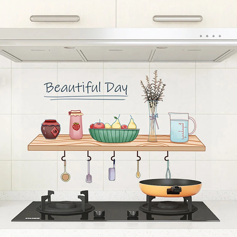 1 foglio 30*90cm 60*90cm adesivi autoadesivi a prova di olio da cucina adesivi per armadietti resistenti al calore, impermeabili e resistenti all'olio