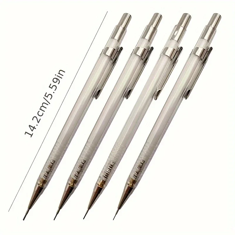 Mechanical Pencils Set Mechanical Pencil 0.3/0.5/0.7/0.9 with 2 Tubes HB Lead Pencil 0.5mm 1 PCS Eraser & 9 PCS Eraser Refill