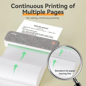 PeriPage-Papel dobrado para impressora térmica A4, papel duradouro, Impressora A40 PocketJet HPRT MT800 MT800Q, 100 Páginas, 8,5x1 Polegada 8 principais vendas folha a4 termica - №7