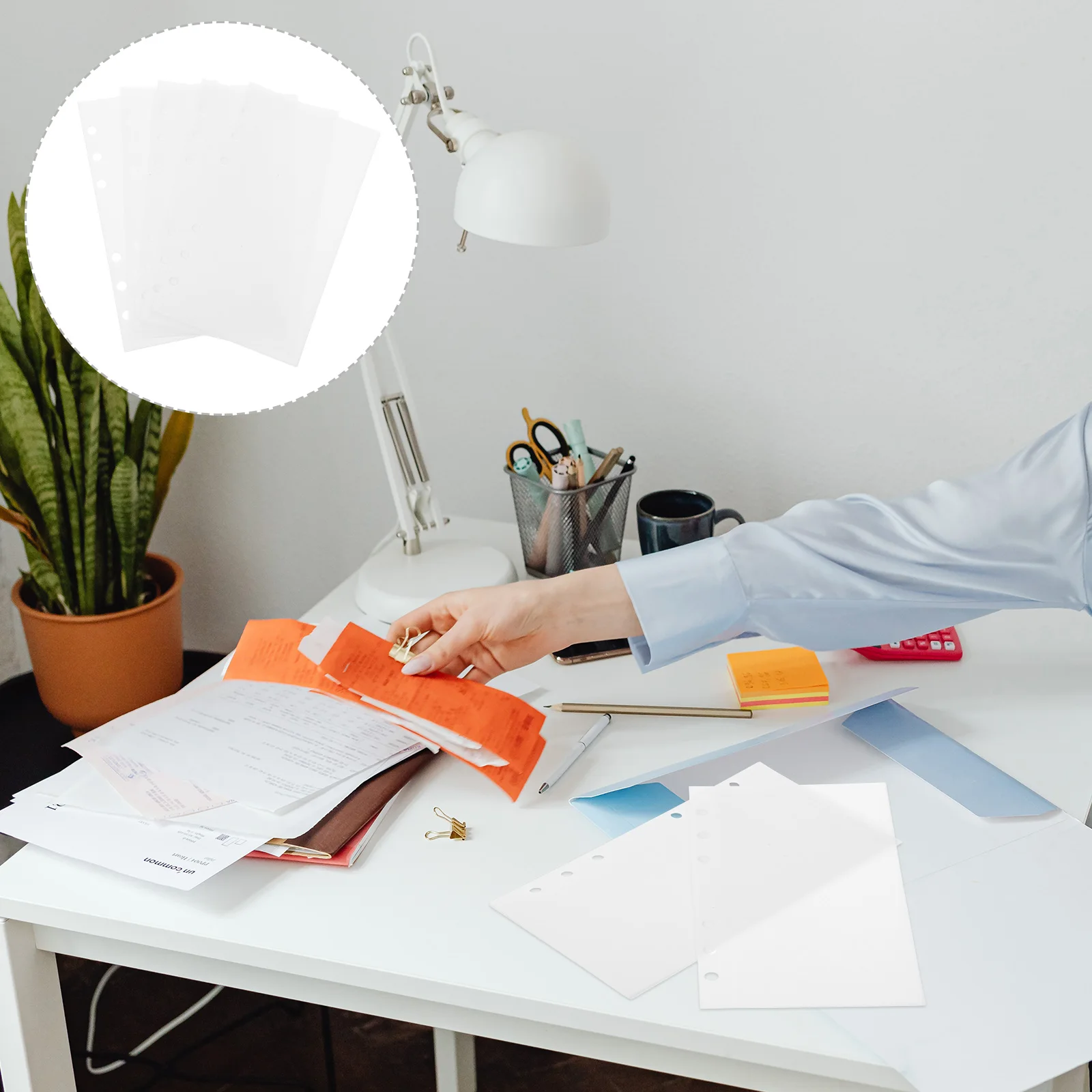 

5pcs Binder Pocket Accessories Daily Use Loose Leaf Small Insert Portable Replaceable Multi Use Folder