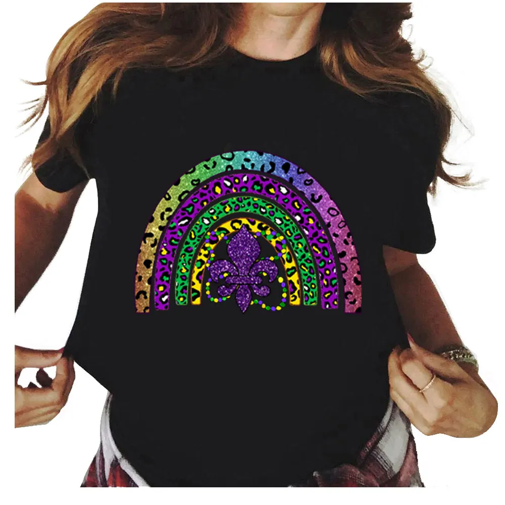 Mardi Gras Carnival Iron-On Transfer For Clothing Patches Mardi Gras Party DIY Washable T-Shirts Thermo Sticker Appliques