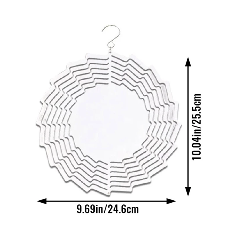 Couple Style Wind Power White Coated Aluminum Plate Double-Sided Printing Heat Transfer Sublimation Wind Chime image 6