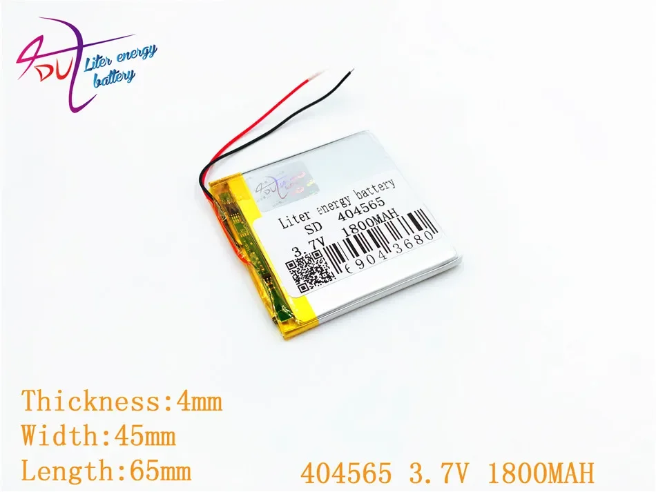 Liter energy battery 404565 3.7V 1800MAH e-readers 044565 electronic learning machine 3.7 V lithium polymer batteries