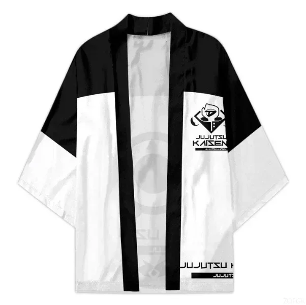 سترة كاتسوكي كيمونو صيفية ثلاثية الأبعاد مطبوعة بطلي الأكاديمية رداء Ukiyoe كيمونو كيب فضفاض نصف كم سترة يوري #3