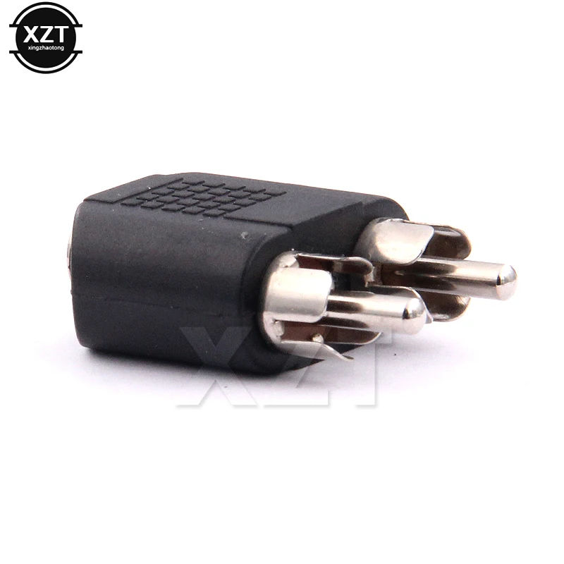 1Pcs Dual Rca Naar 3.5Mm Jack Adapter Lotus Hoofd 3.5Mm Female Naar Rca Male Audio Connector Adapters