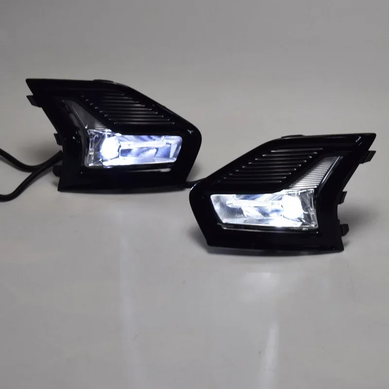 LED DRL Fog Lamp Assembly for Ford Mondeo Fusion 2019 2020 Daytime Running Light with Fog Lamp Bezel