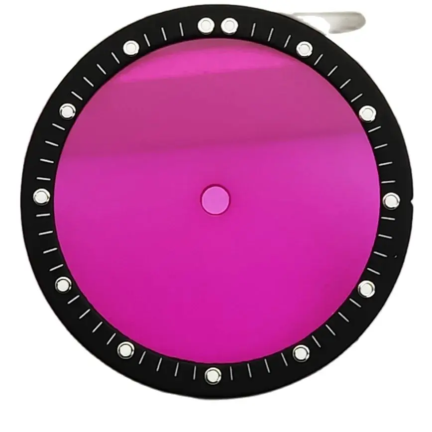 28.5MM Transparent Color Dial Green Luminous for NH35/36/38/70/4R Movement Watch Accessories Watch Dial