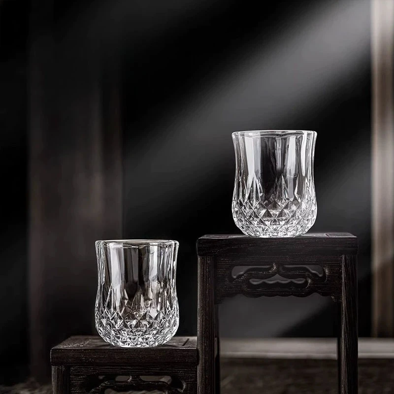Vaso de Vino de 85ml/80ml, 2 Vasos de Chupito, Vaso de Whisky, Mini Vaso para Licor, Vasos para Córdoba, Vasos para Tequila, Vasos Pequeños de Cristal