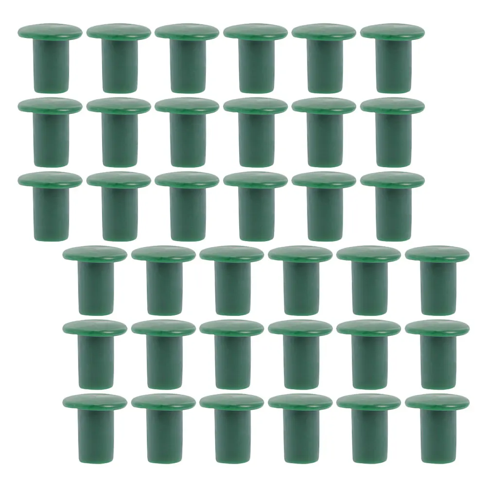 

48pcs Plant Support Rod Topper Protectors Bright Green Cane Covers Easy Assemble Garden Bamboo Pole Caps Outdoor Sticks