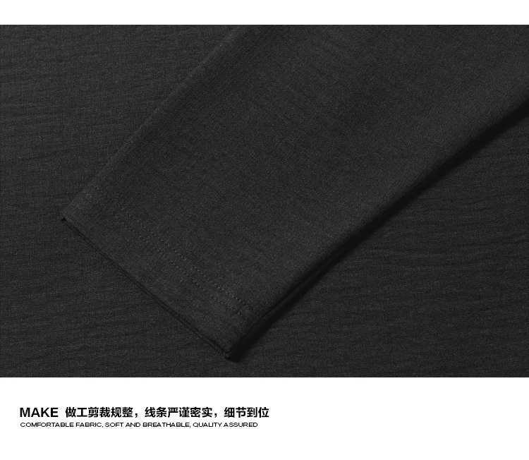 Herren Heather Slub Langarm-Poloshirt mit Reverskragen, teilweiser Knopfleiste und Oversized-Silhouette für den täglichen Gebrauch auf der Straße und auf Reisen. – Detail 11