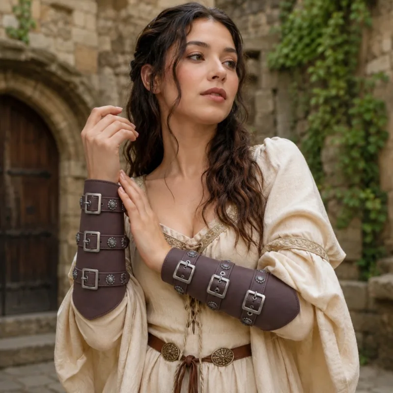 PU Wrist Guard for LARP, Funky Arm Brace for Historical Reenactment, Role-Play Events, Halloween Parties