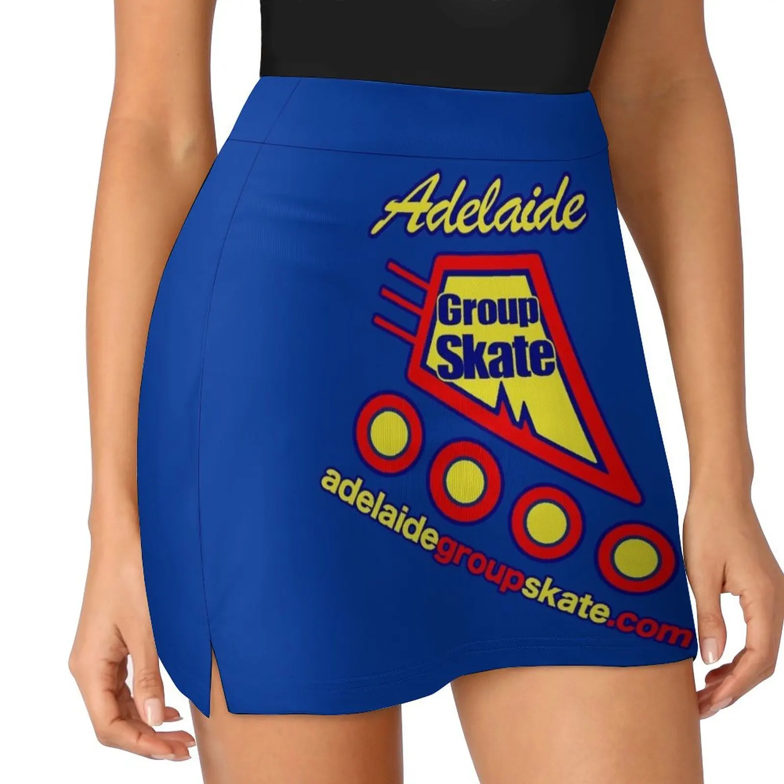 Adelaide Group Skate: Blue Simple Design Mini Skirt Kawaii Women's skirt kawaii skirt