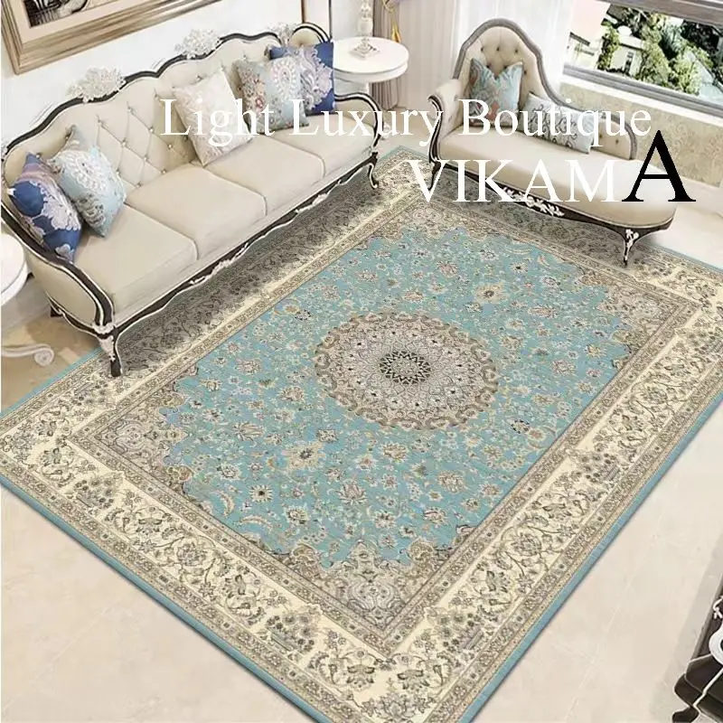 VIKAMA Bohemian Style Crystal Pile Carpet Home Living Room Bedroom Sofa Decorative Floor Mat Anti-slip Dirty Resistant Washable