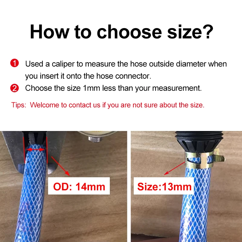4mm ~ 25mm 65MN Elastic Manganese Steel Galvanized Pipe Hoop Car Truck Spring Clips Fuel Oil Water Hose Clip Tube Clamp Fastener