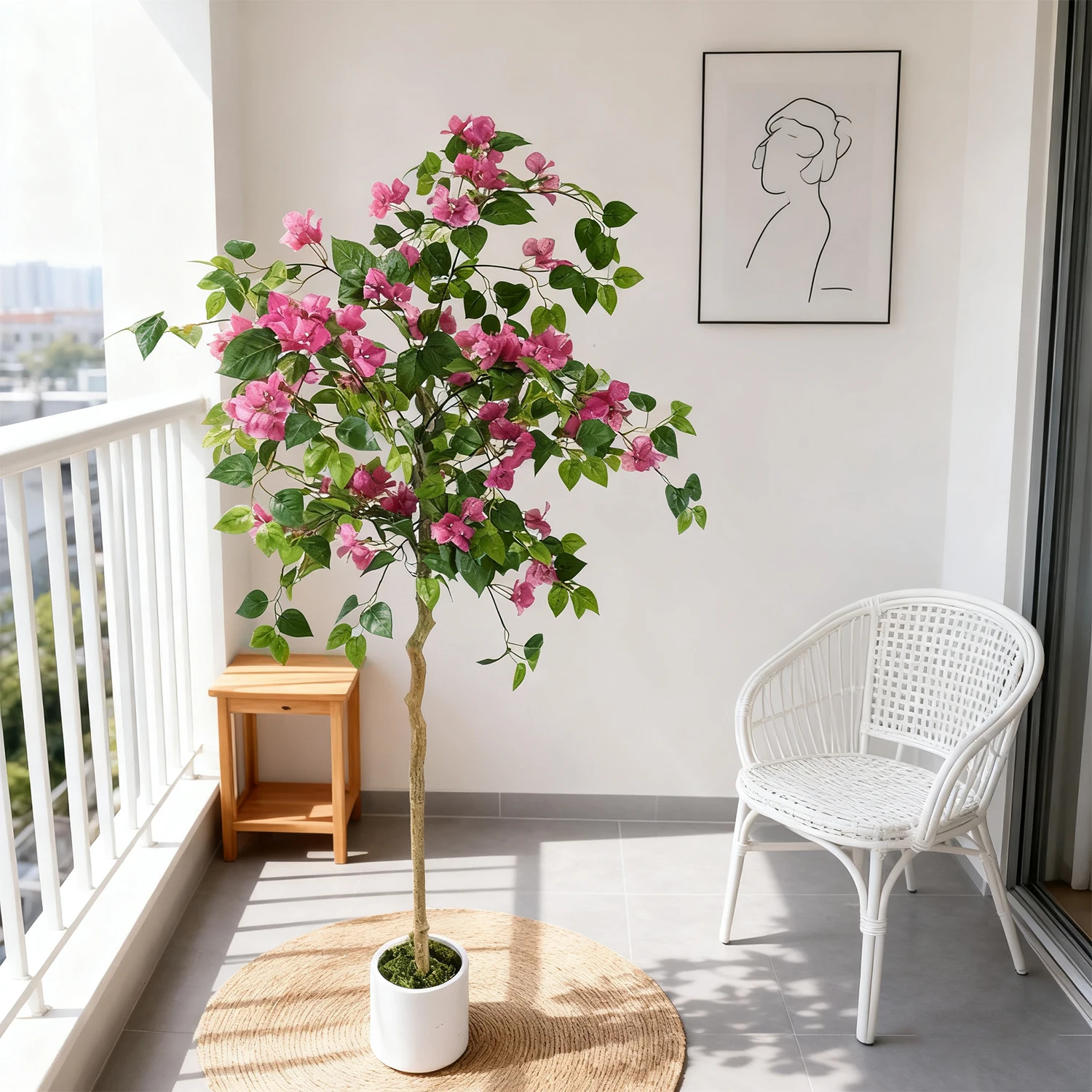 

135-170 см новая искусственная ветка дерева с цветком сливы с пластиковым горшком, домашний орнамент, искусственное растение для свадьбы, домашний декор комнаты