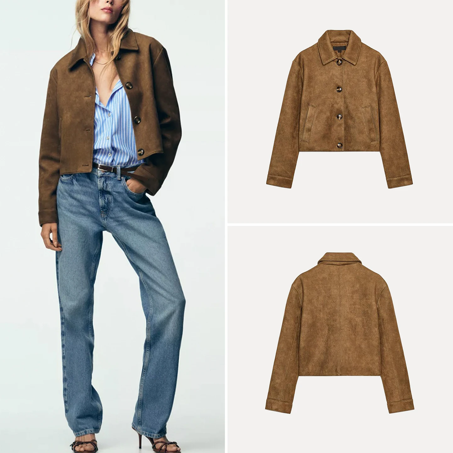 

ort Velour Jaet Women's Autumn 2025 New Sle Stand Fit Z Brand European Sle ort Coat Ladies Outerwear