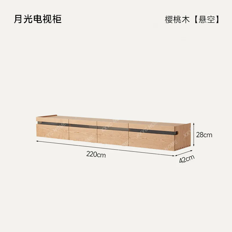 

Solid wood stainless steel legs minimalist retro audio and video cabinet TV cabinet