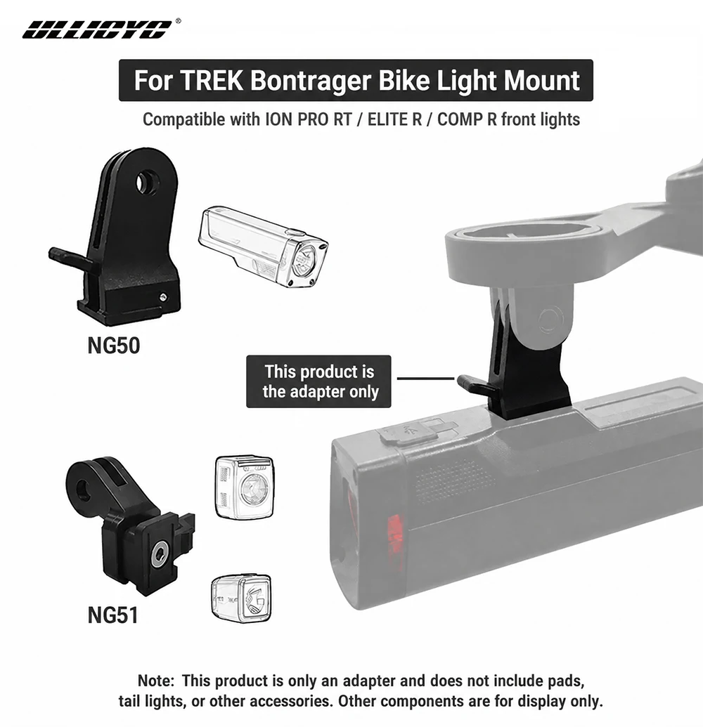 ULLICYC Plastic Suitable for Trek Bicycle lights/Gopro adapter For Ion Pro RT pendant taillight