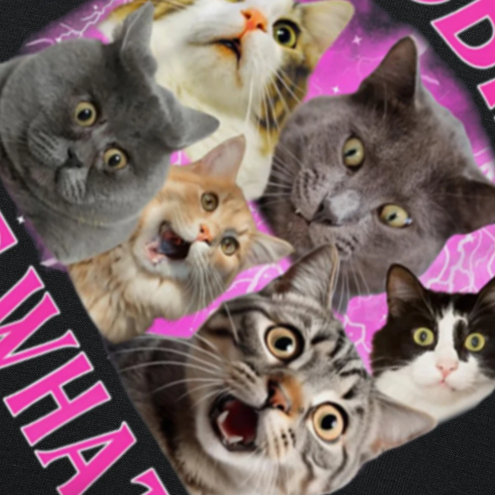 المثليات يأكل ما مضحك القط مثلي الجنس فخر LGBTQ تي شيرت قصير الأكمام هدايا ملابس رجالي موضة عادية فضفاض المتضخم تي شيرت #4