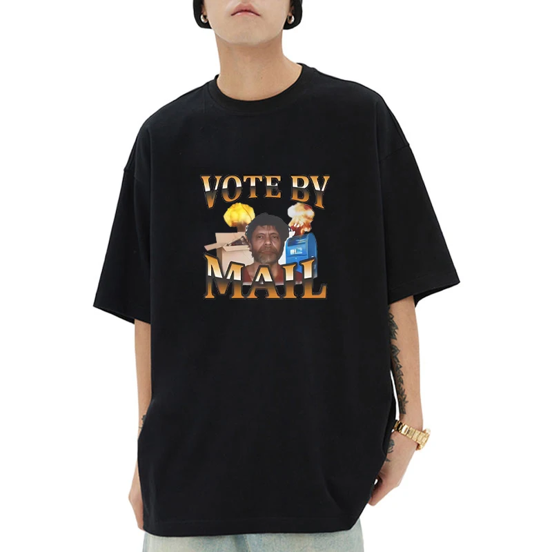 

Vote By Mail Ted Kaczynski Graphic printed short sleeve T-shirts Men Women Casual Cotton Vintage T shirt Summer Hip Hop Tops