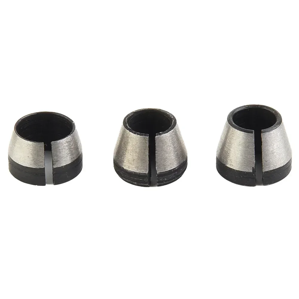 

Power Tool Collet Chuck 3pcs 6mm 6.35mm 8mm Accessories Carbon Steel Collet Chuck Electric Router High Strength