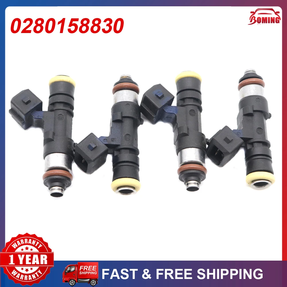 

4PCS New Car Fuel Injector Nozzle 0280158830 For EV1 connector Honda Civic Acura Audi Ford 0280158827 0280158821 0280158829