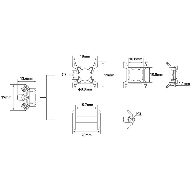 BETAFPV Shock Absorbing Components FPV Camera Accessory Efficient Cushioning For O4 Air Unit Camera FPV Quadcopter Drone