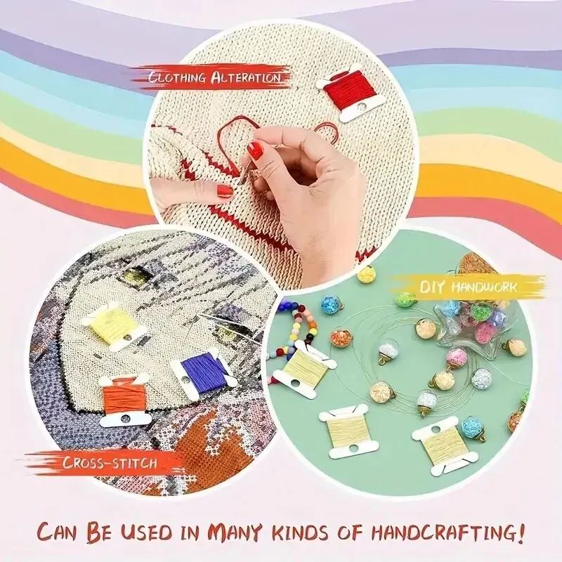 100pcs Embroidery Floss Bobbins Embroidery Floss Organizer Plastic Embroidery Thread Cards For Cross Stitch Thread Holder Sewing