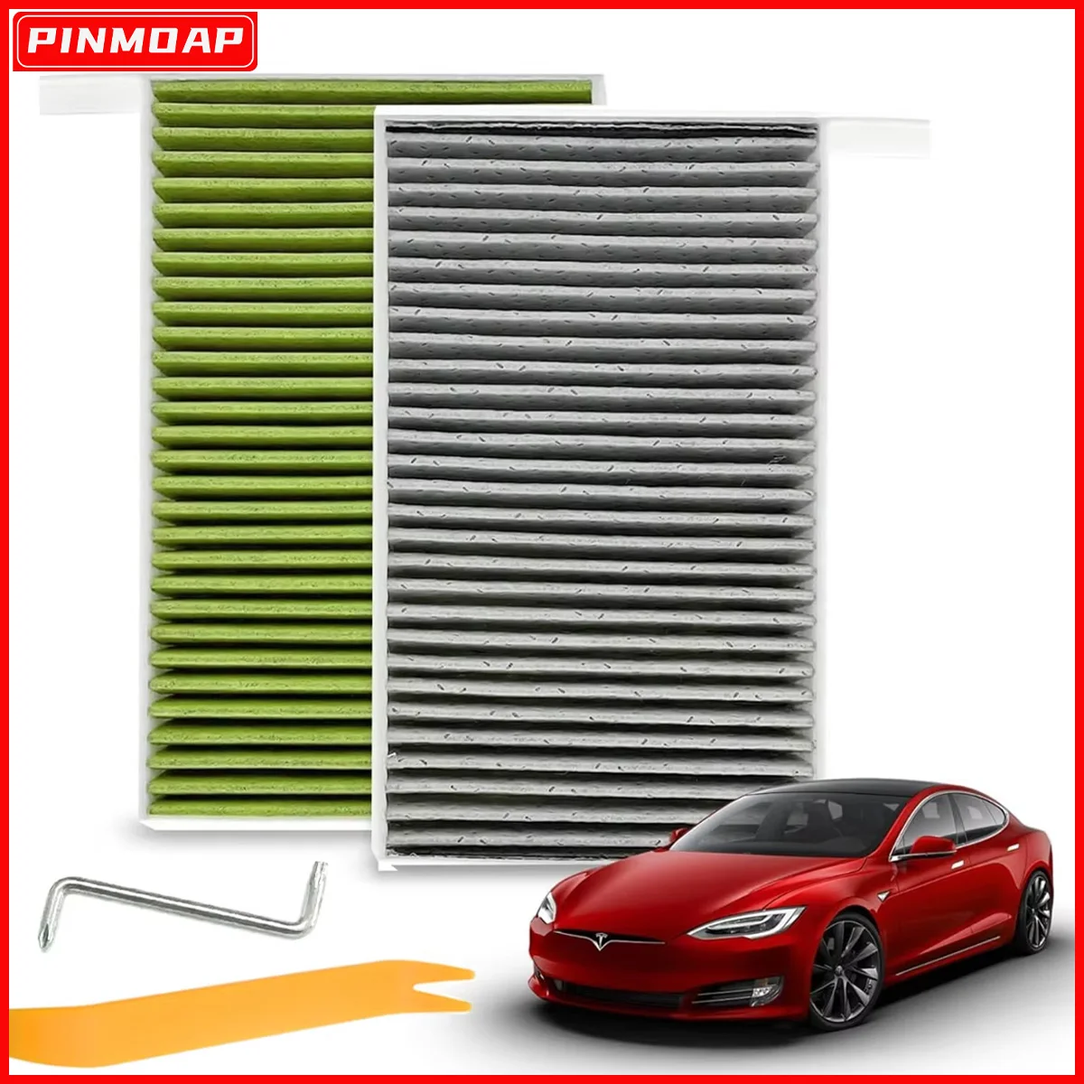 

Автомобильный воздушный фильтр, салонный фильтр кондиционера с заменой активированного угля, подходит для Tesla Model 3 Y, оснащенный инструментами