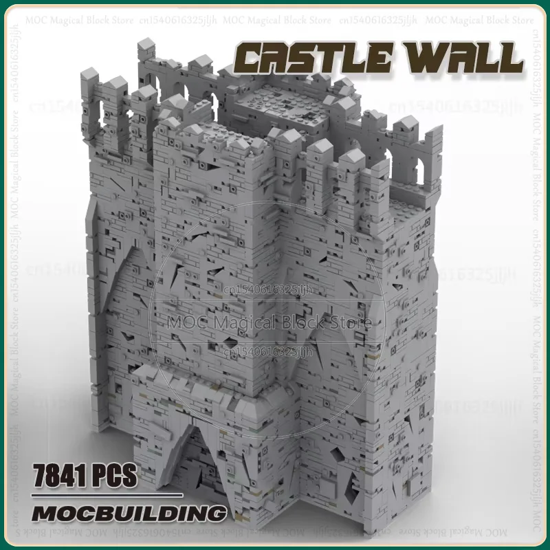 Castle Wall Modular MOC Building Blocks Architecture Technology Bricks DIY Assembly Model Sets Collection Toys Xmas Gifts