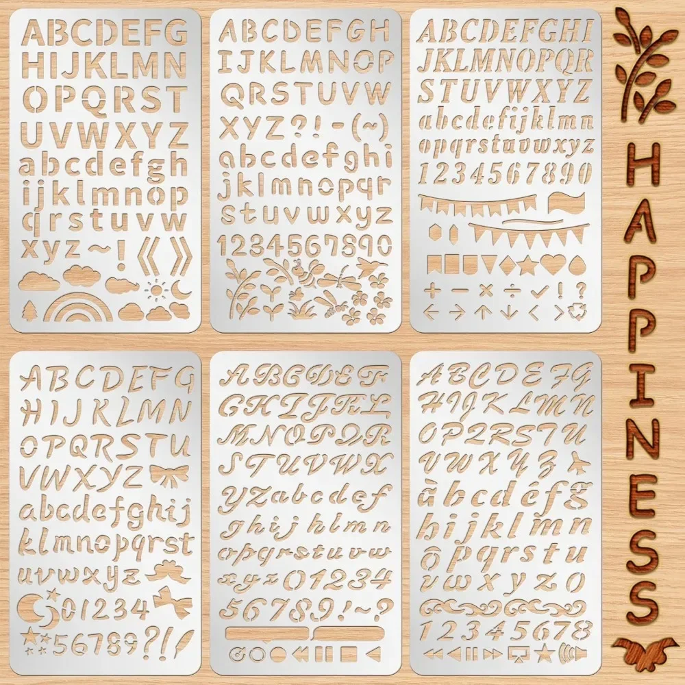 

6 piece mixed metal stencil Wood stencil Log stencil Wood carving Burning stencil Drawing Carving Scrapbook log by hand