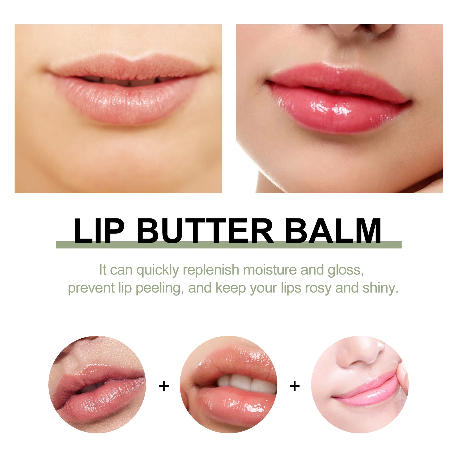 Moisturizing Lip Balm Lip Shine Hydration Sheer-Tinted Soothing Lip Care Smoothing Lip Lines Lip Care เครื่องมือแต่งหน้าและอุปกรณ์เสริม