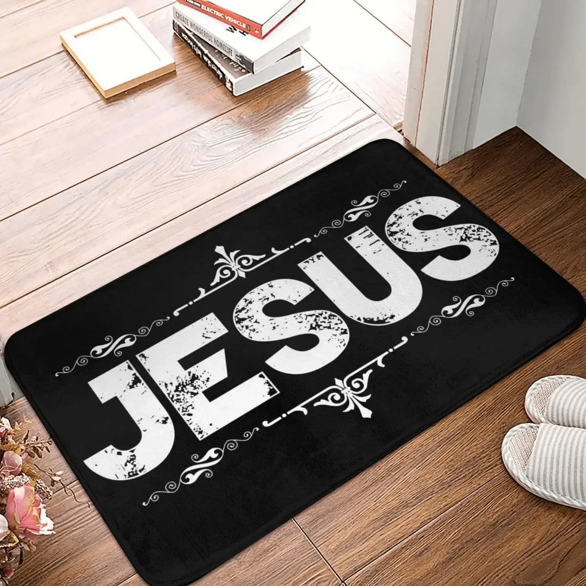 

Catholic Jesus Anti-slip Doormat Floor Mat Cushion Carpet Rug for Kitchen Entrance Home Bedroom Footpad Mats