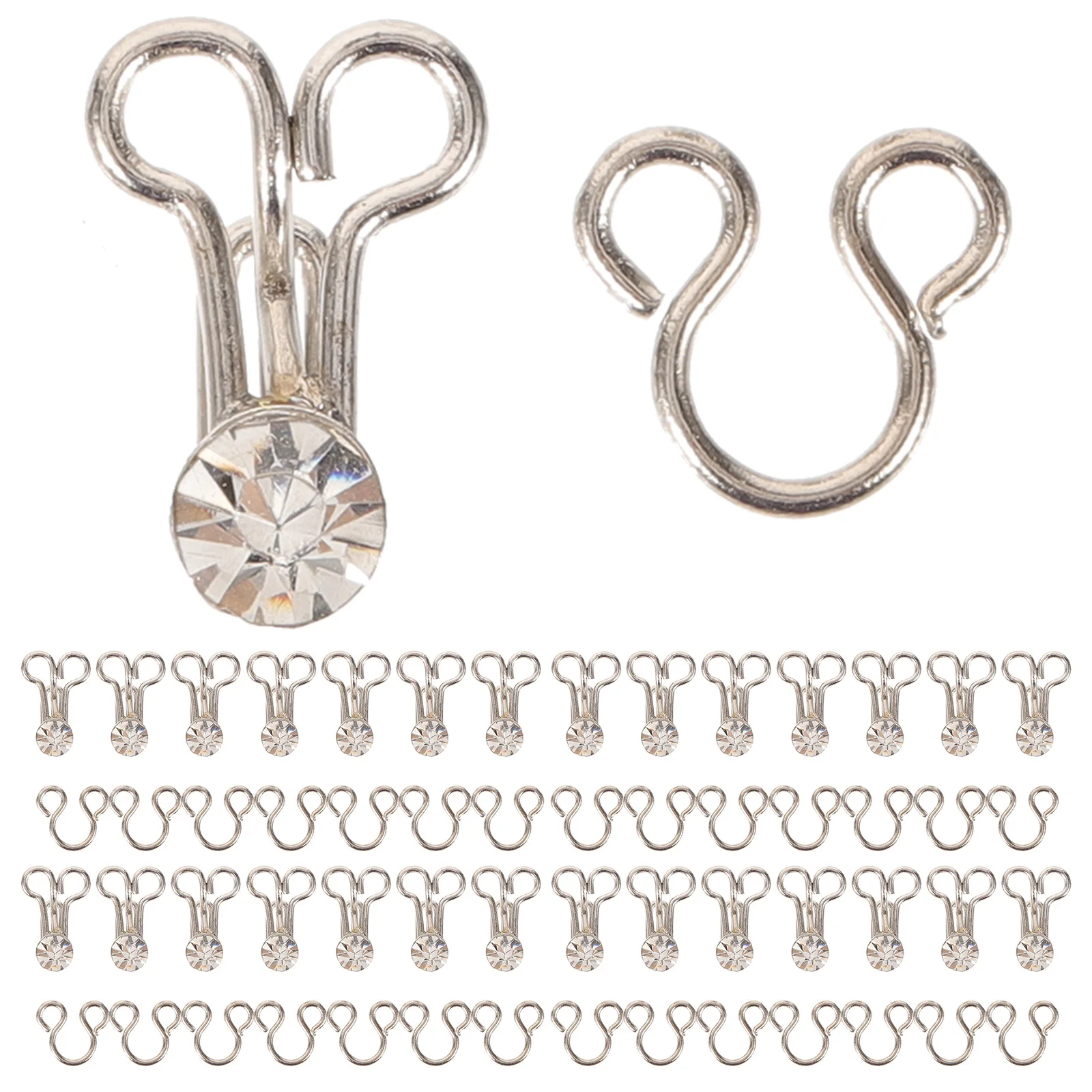 

20Pcs Sewing Hook and Eye Closure Hooks Invisible Fix Bra Pants Skirt Dress Clothing Accessories Fasteners
