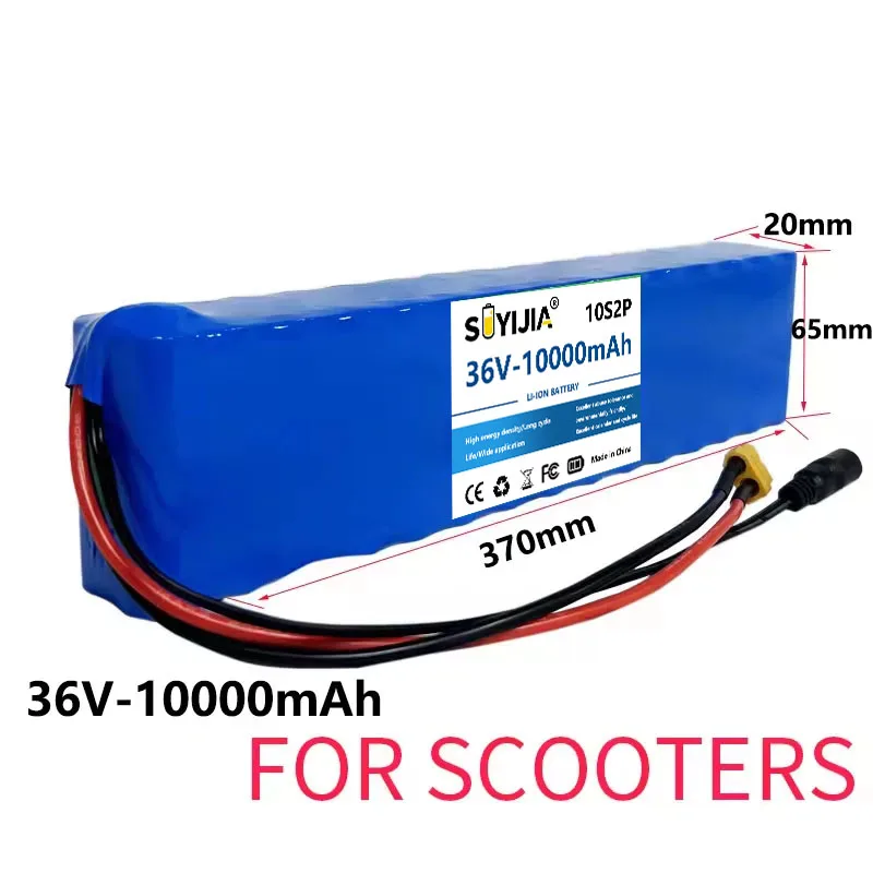 10S2P 36V 10000mAh Electric Scooter Battery Lithium Electric Scooter 500W Electric Scooter Battery 18650 36v 10s2p Battery