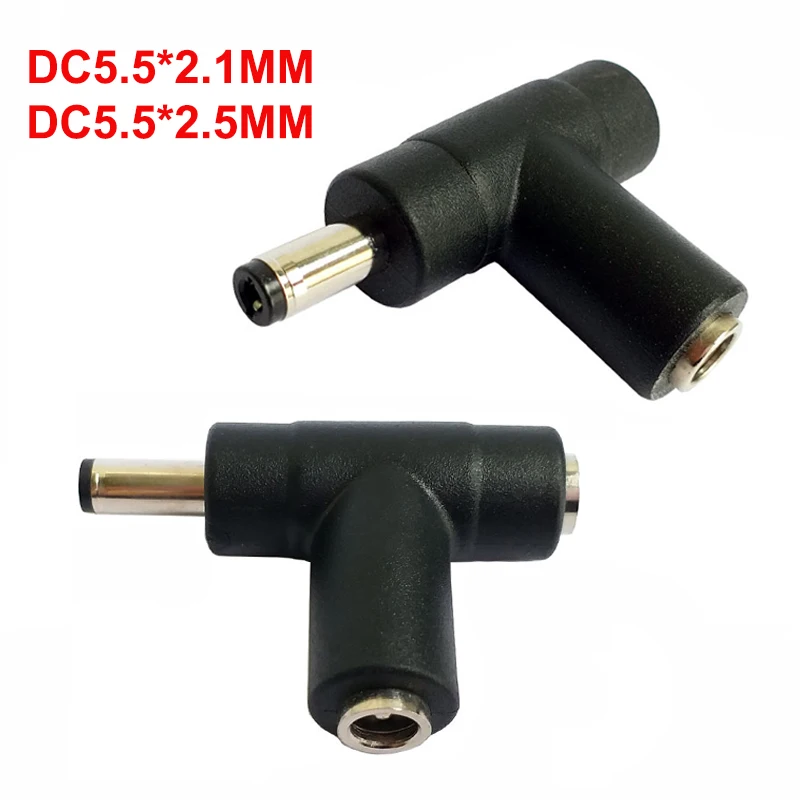 2PCS 5.5 x 2.1 mm female to 5.5 x 2.1 mm male Female DC Power Connector Adapter Laptop 5.5*2.5 female to male 5.5*2.5